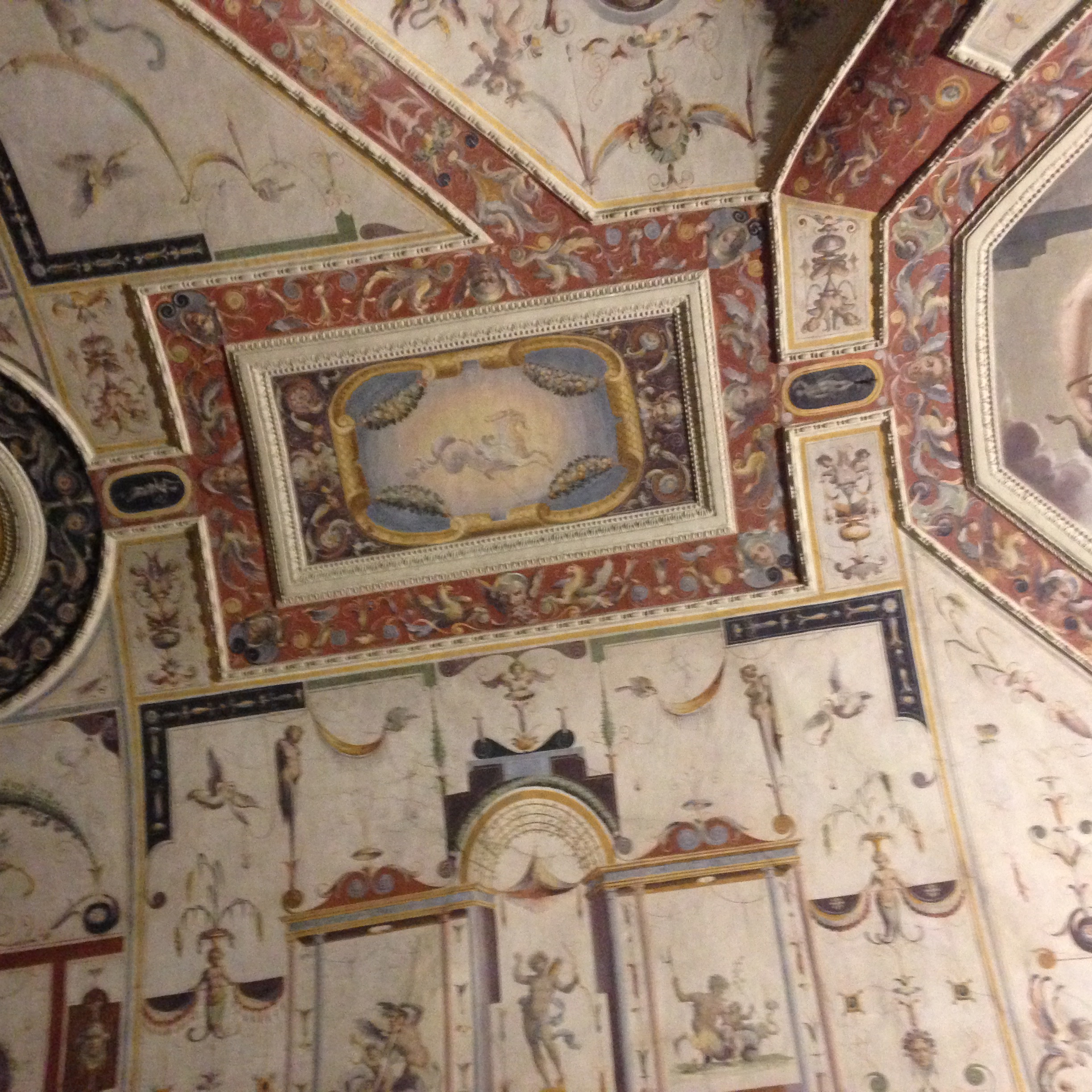Florentine Ceiling in the Uffizi Gallery with "grotesques"