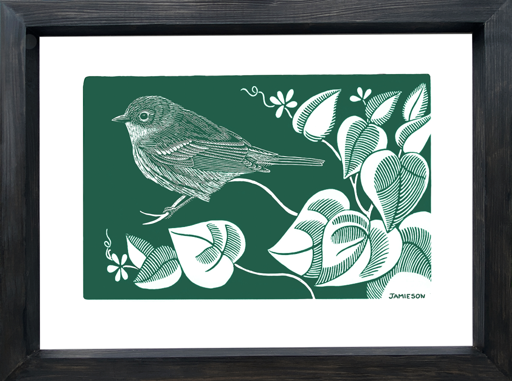 products/prints/prints colour/Bird with Leaves