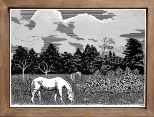 products/prints/B&W prints/The Two Ponies B&W,